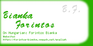 bianka forintos business card